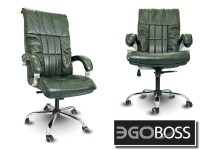 Офисное массажное кресло EGO BOSS EG1001 Малахит в комплектации ELITE натуральная кожа - магазин СпортДоставка. Спортивные товары интернет магазин в Альметьевске 