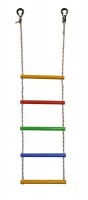 Детская веревочная лестница для ДСК 5 перекладин цвет радуга ЛВ5-3В - магазин СпортДоставка. Спортивные товары интернет магазин в Альметьевске 